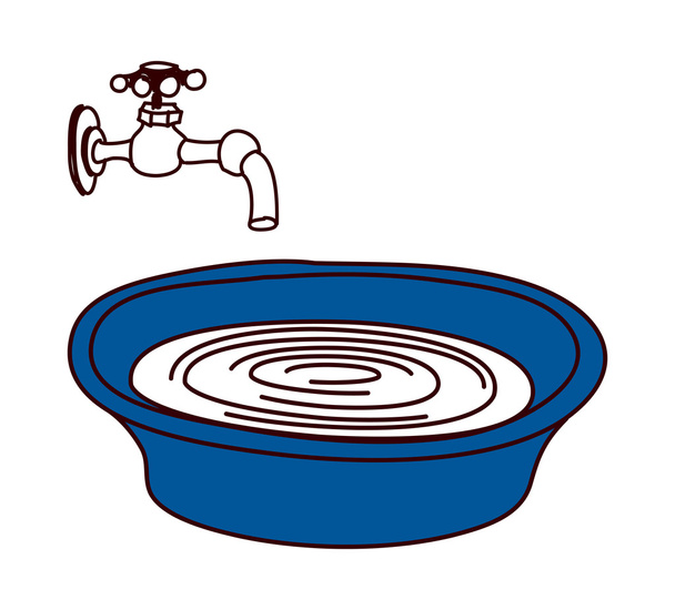 Blue bowl - Vector, Image