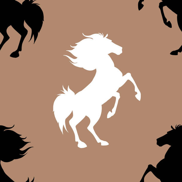 Modèle sans couture avec des chevaux. Illustration vectorielle
 - Vecteur, image