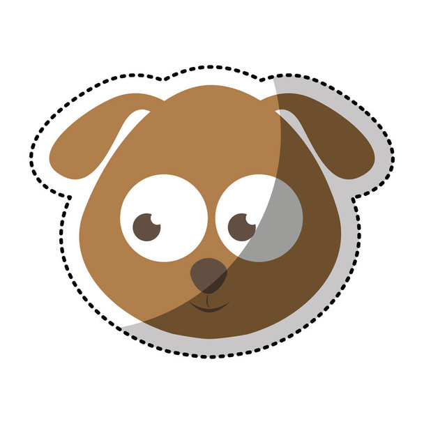 cute dog tender isolated icon - Vektor, obrázek