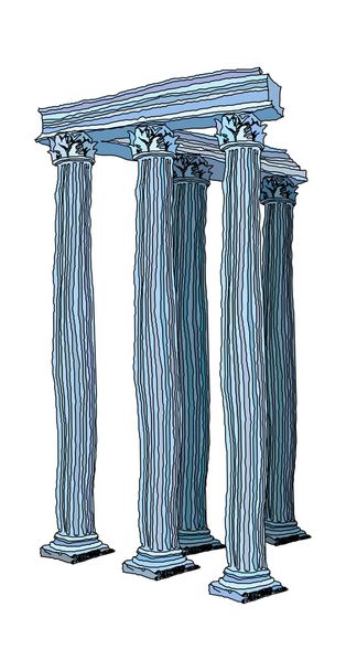 Säulenvektorillustration - Vektor, Bild