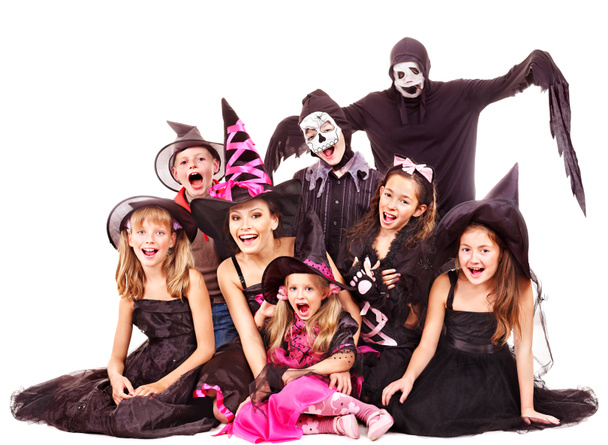 Halloween party with group kid . - Foto, imagen