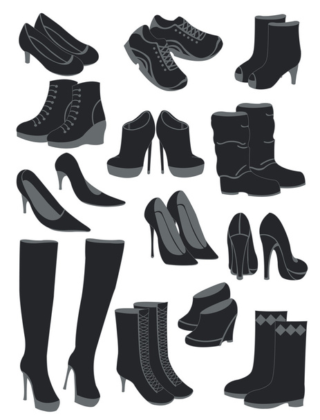 Un conjunto de zapatos
 - Vector, Imagen
