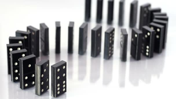 Falling dominoes in S letter shape - Footage, Video