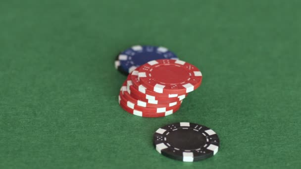 Stack of casino chips - Footage, Video