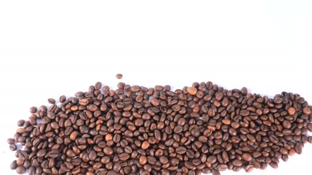 Λέξη καφέ φτιαγμένο από φασόλια - Πλάνα, βίντεο