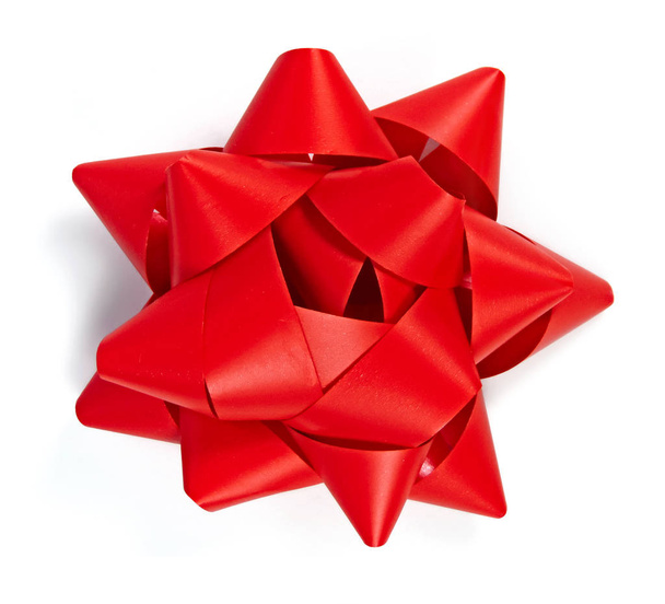 arco rojo, decoración de la caja de regalo
 - Foto, imagen