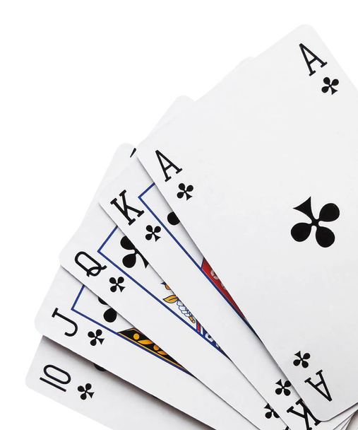 Royal flush, poker karetní hra - Fotografie, Obrázek