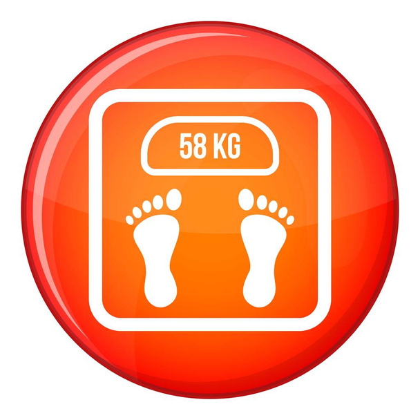 Weight scale icon, flat style - ベクター画像