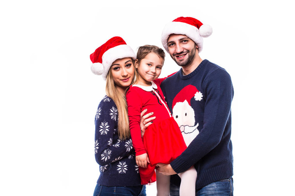 Karácsonyi fiatal család - Fotó, kép
