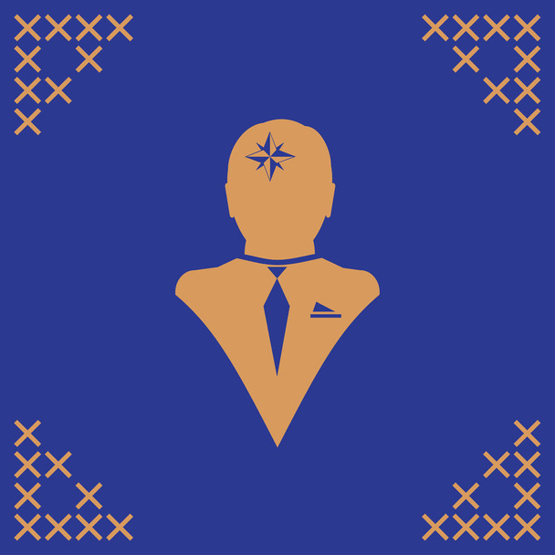 Man silhouette profile picture - vector - Vector, Image