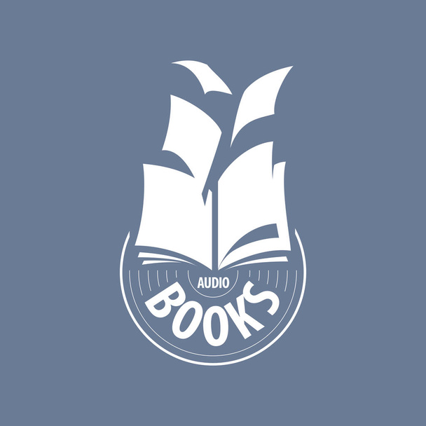 διάνυσμα λογότυπο ακουστικά βιβλία πετούν μακριά φύλλα - Διάνυσμα, εικόνα