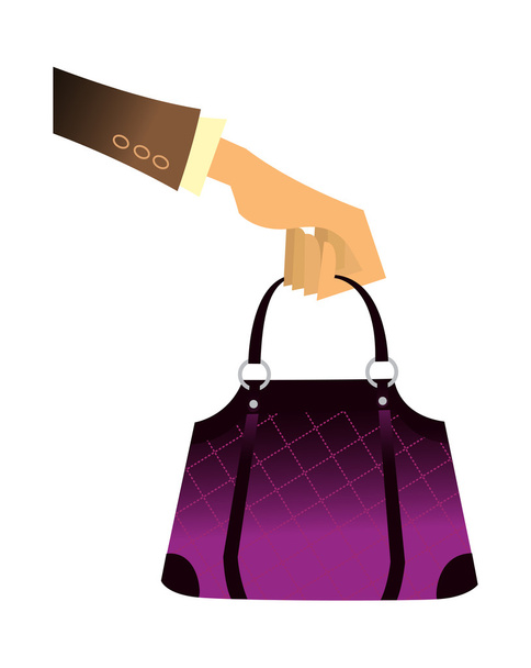 Woman's bag in hand - Vector, Image