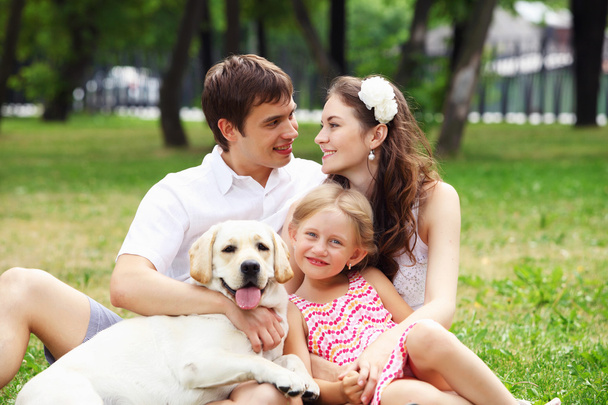 Happy family having fun outdoors - Fotografie, Obrázek