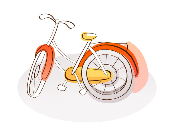 Cartoon Bicycle. - Vector, Image