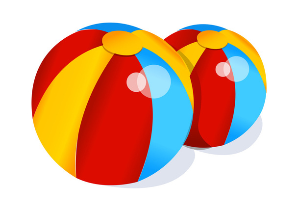 Векторные надувные пляжные мячи
 - Вектор,изображение