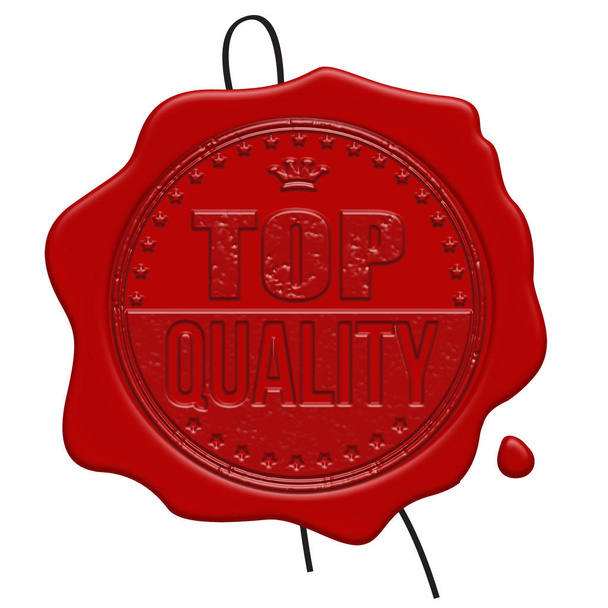 Top Quality red wax seal - Vektör, Görsel