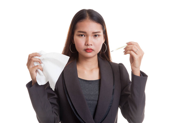 Young Asian woman got sick and flu. - Valokuva, kuva
