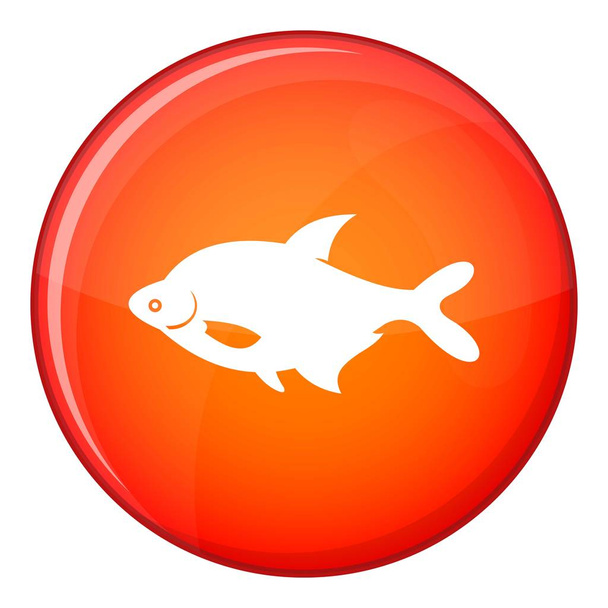 Fish icon, flat style - Vector, Imagen