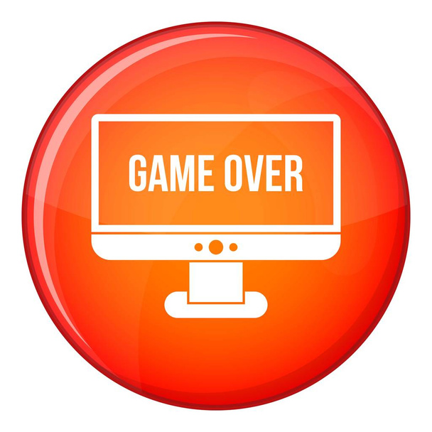 Game over icon, flat style - Vettoriali, immagini
