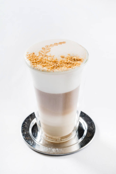 cup of cappuccino with caramel - Foto, Imagen