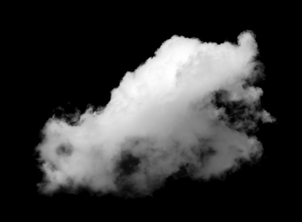 White σύννεφο σχετικά με το μαύρο φόντο - Φωτογραφία, εικόνα