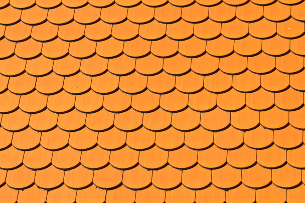 Pattern of red ceramic roof shingles - Photo, Image