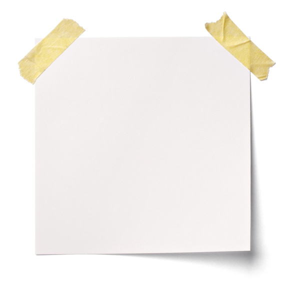 Uwaga biały papier wiadomość etykieta biznesu - Zdjęcie, obraz