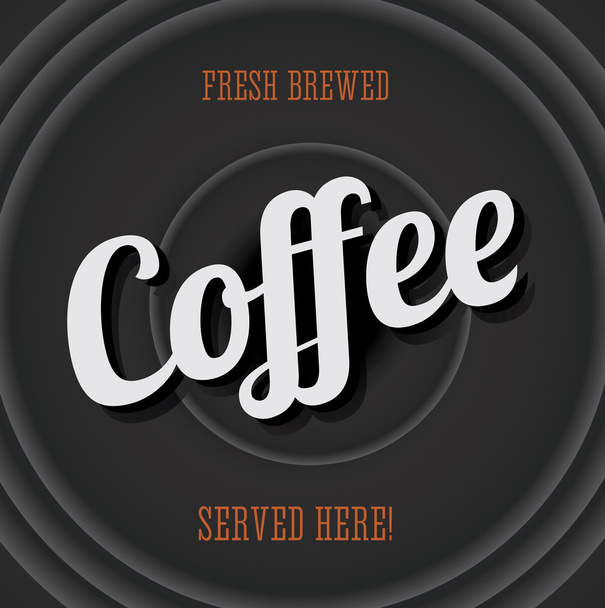 Vintage metal sign - Fresh brewed coffee - Vector, Image