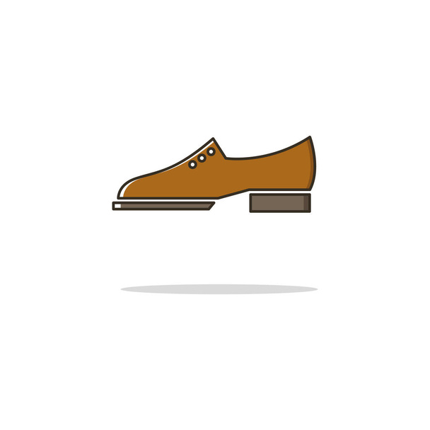 Brogue chaussures couleur ligne mince icon.Vector illustration
 - Vecteur, image