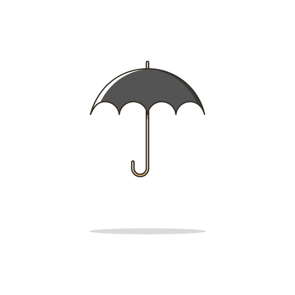 傘色の細い線のアイコン。ベクトル図 - ベクター画像