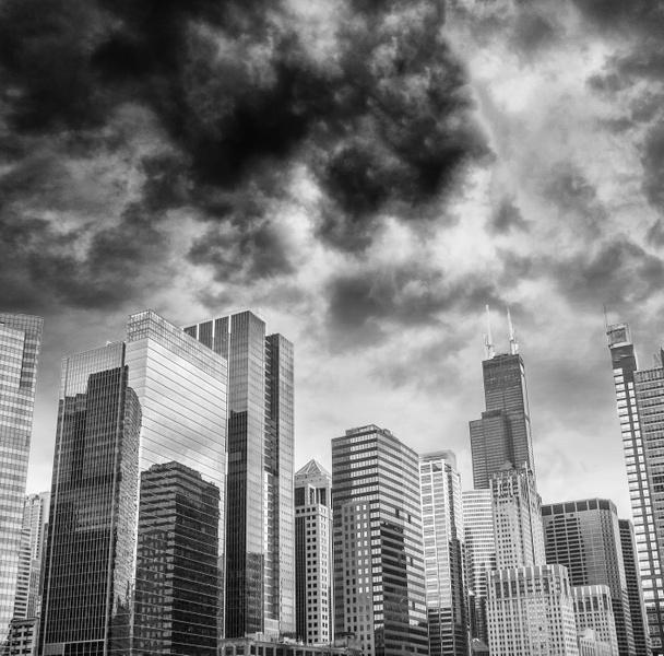 mrakodrapy a panorama Chicaga, illinois - usa - Fotografie, Obrázek