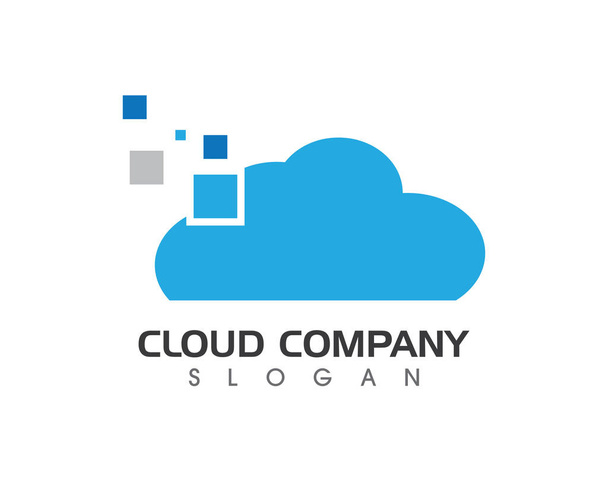 Cloud Server data logo ja symbolit
 - Vektori, kuva