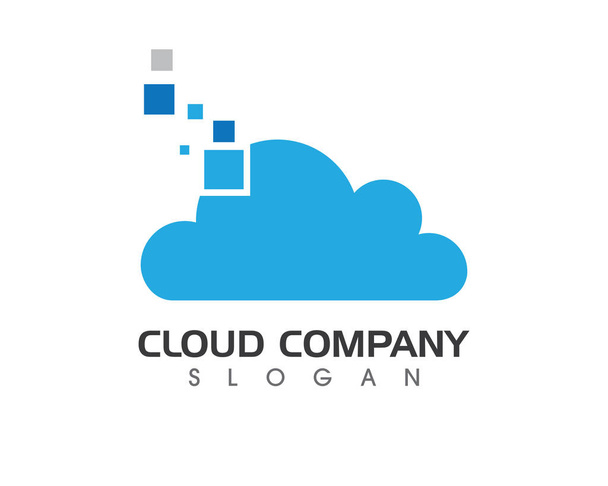 Cloud server data loga a symboly - Vektor, obrázek