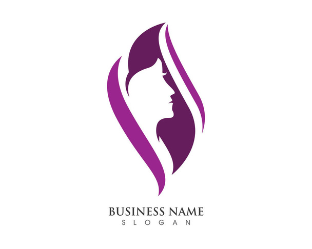 Modelo de logotipo de ícone de mulheres de beleza
 - Vetor, Imagem