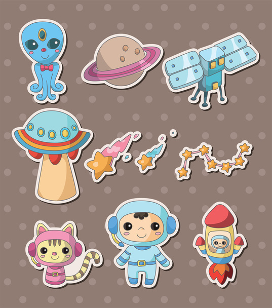 space stickers - ベクター画像