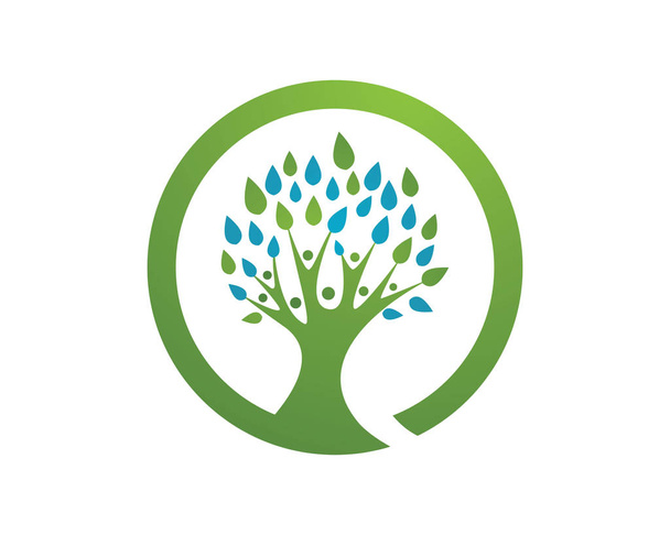 Drzewo genealogiczne logo szablon projektu - Wektor, obraz