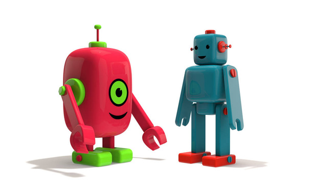 Two Robot Friends - Photo, Image
