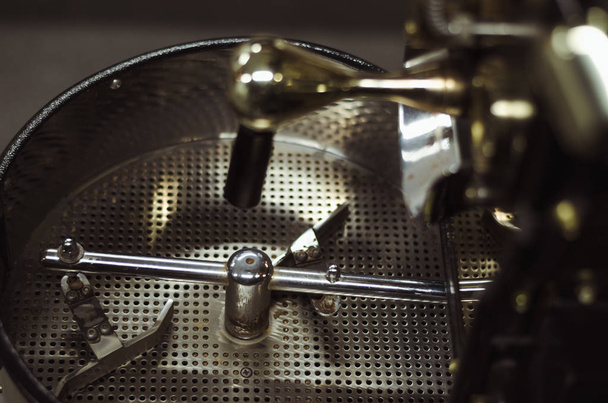 empty coffee roaster machine drum without coffee. - Fotó, kép