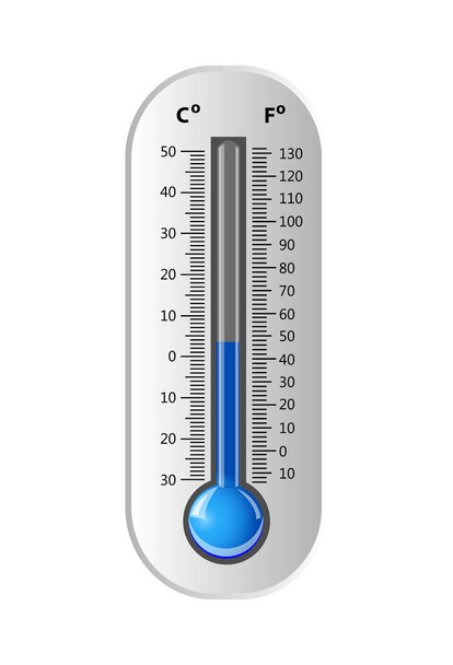 Thermometer white . Vector - Vettoriali, immagini