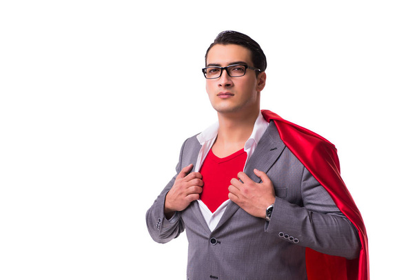 Mladý podnikatel nosí červený kryt na bílém - Fotografie, Obrázek