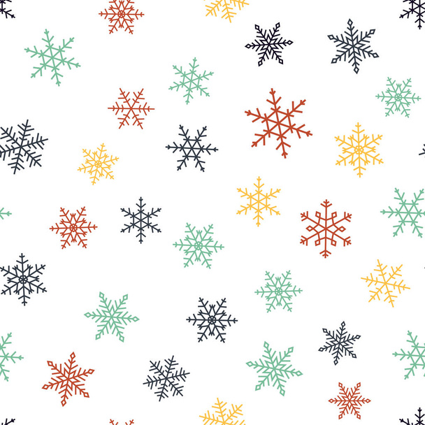 Seamless pattern - snowflakes - Διάνυσμα, εικόνα