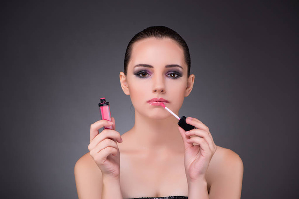 Beautiful woman in beauty concept with lipstick - Photo, Image
