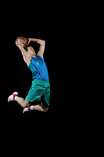 Basketball player with a ball - Zdjęcie, obraz