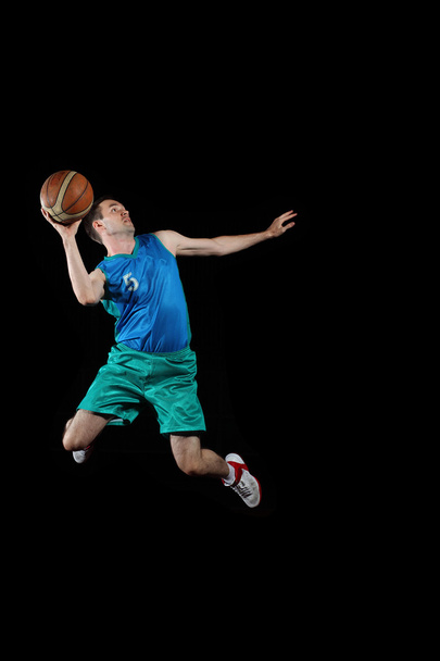 Basketball player with a ball - Zdjęcie, obraz