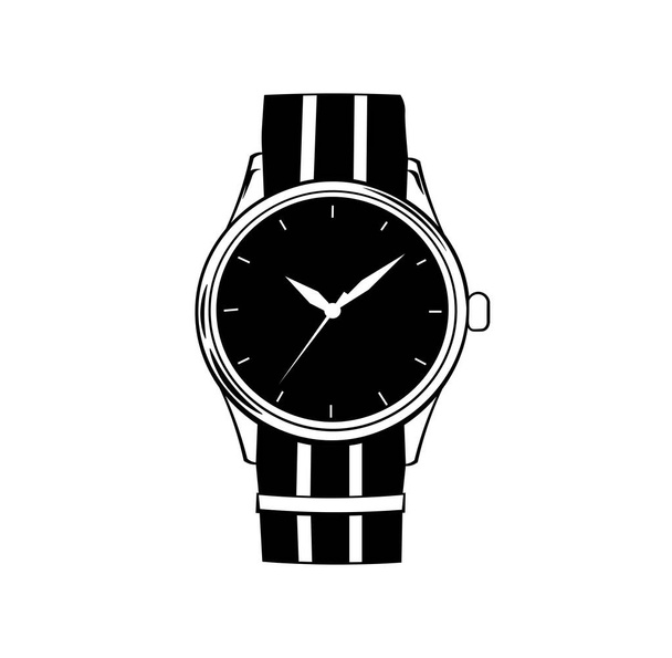 Hand watch icon. Vector illustration isolated on white - Vector, Imagen