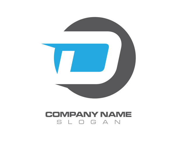 D Brief Logo-Vorlage - Vektor, Bild