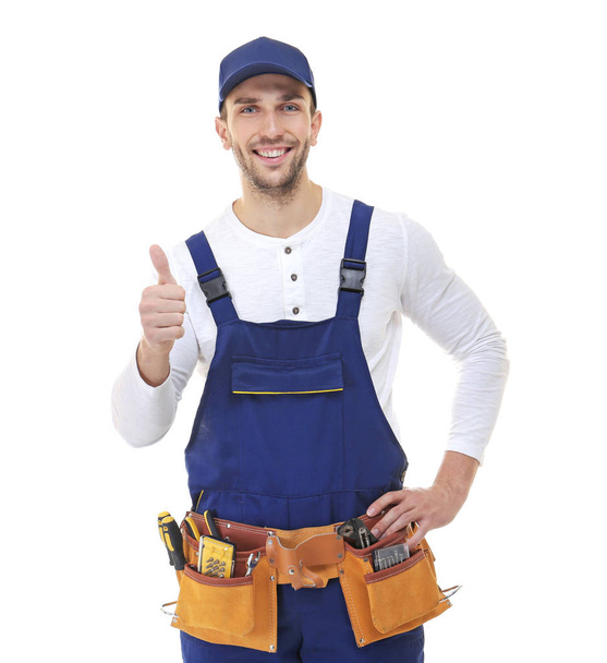 Plumber with tool belt  - Photo, image
