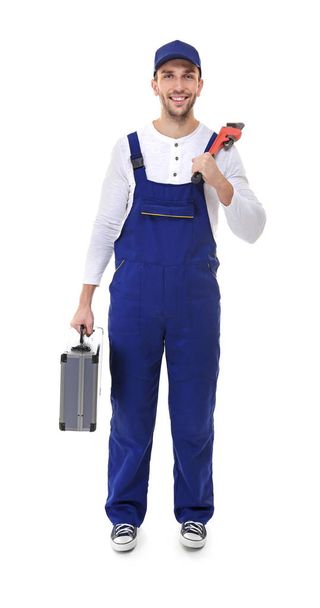 Plumber in blue uniform - Zdjęcie, obraz