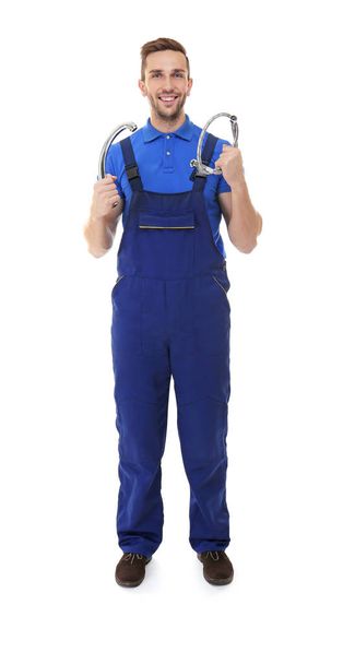 Plumber in blue uniform - Фото, изображение