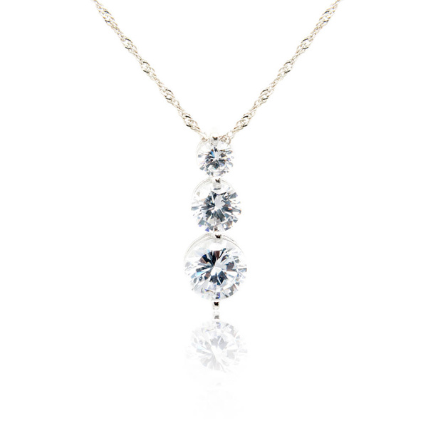 Diamond pendant isolated on white - Photo, Image